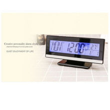 Load image into Gallery viewer, LPS Digital Calendar Back-Light LED Temperature Humidity Alarm Clock - Black
