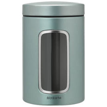 Load image into Gallery viewer, Brabantia Window Canister 1.4 litre Metallic Mint
