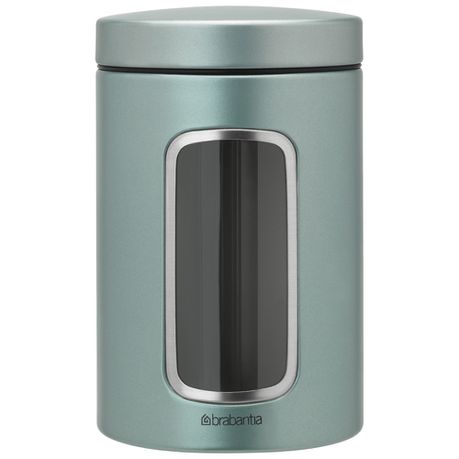 Brabantia Window Canister 1.4 litre Metallic Mint