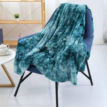 Load image into Gallery viewer, Wonder Trend Faux Fur Luxury Mink Thermal Heat Blanket Throw Turquoise Blue
