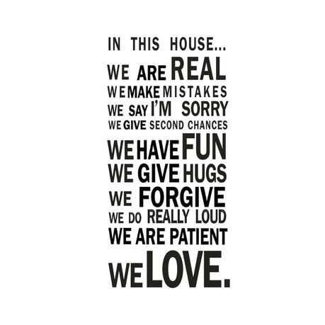 Fantastick - In This House Vinyl Wall Poetry