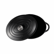 Load image into Gallery viewer, Chef Matt Black Cookware - Cast Iron 6.0l Oval Casserole
