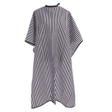 Load image into Gallery viewer, Beauty salon cape / make up cape &amp; haircutting cape stripes button neck
