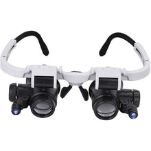 Load image into Gallery viewer, Adjustable Headband Magnifying Glass with Led Light,Lenses 8X 15X 23X -S
