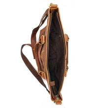 Load image into Gallery viewer, Minx Genuine Leather Madison Designer Hand Bag - Medium Brown
