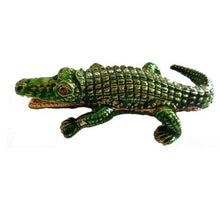 Load image into Gallery viewer, Crocodile Hand- Painted Enameled Decorative Hinged Jewelry Trinket Box
