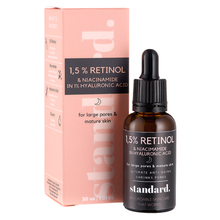 Load image into Gallery viewer, Retinol 1,5% with Hyaluronic Acid and Niacinamide | standard beauty
