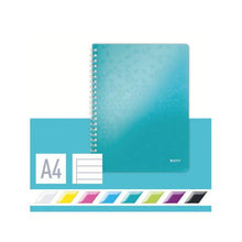 Load image into Gallery viewer, Leitz: A4 Ruled Perforated Punched WOW N/book Wire Bound - Ice Blue
