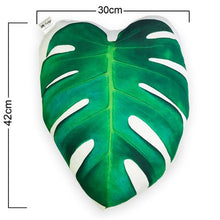 Load image into Gallery viewer, Monstera Shaped Scatter Cushion - 42cm x30cm
