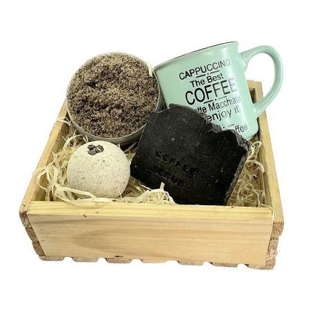 Gift Set - Coffee Bath Bomb, Coffee Scrub, Coffee Soap Buy Online in Zimbabwe thedailysale.shop