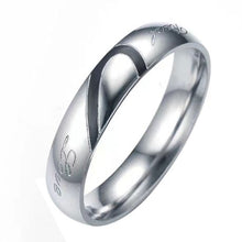 Load image into Gallery viewer, #11 Stainless Steel Couple Rings-Black(RG-DC012-BK-11)
