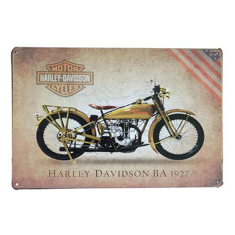 Aankopen - Harley BA1927 - Retro Vintage Metal Wall Plate