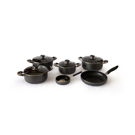 Le Chef Non-Stick Casserole Pots and Fry Pans Combo 10 Piece Set