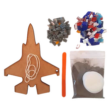 Load image into Gallery viewer, Mosaic Craft Kit – Fighter Jet
