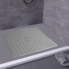 Load image into Gallery viewer, Non-Slip PVC Bathroom Bath/Shower Mat Polka Dot Texture Light Grey Square
