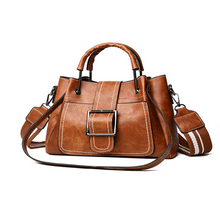 Load image into Gallery viewer, Leather Ladies Bucket Handbag
