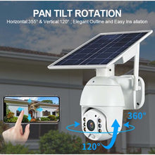 Load image into Gallery viewer, 1080P HD Zoom PTZ Solar Powered CCTV Security Camera PIR Human Detection
