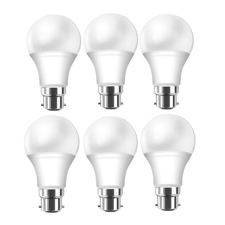 (Pack of 6)12W LED Light Bulb, B22 Base.6500K Daylight. Daily essentials.