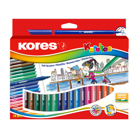 Kores Korellos 20 Felt Tip Pens Buy Online in Zimbabwe thedailysale.shop