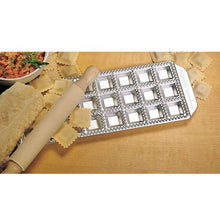 Load image into Gallery viewer, Imperia Italian Ravioli Tray Twenty Four Hole and Rolling Pin
