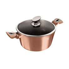 Load image into Gallery viewer, Berlinger Haus 20cm Marble Coating Casserole with Lid - Rose Gold Metallic Line
