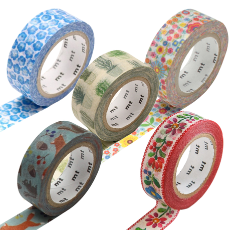 Washi Tape Box Set of 5 Rolls - Botanicals Buy Online in Zimbabwe thedailysale.shop