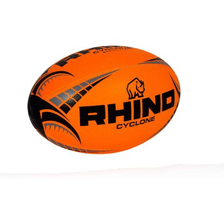 Rhino Cyclone Rugby Ball Fluro Orange - Size 5 Buy Online in Zimbabwe thedailysale.shop