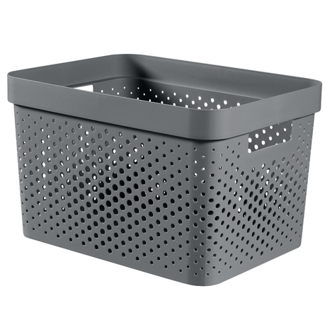 Curver By Keter Infinity 17L Storage Basket With Dots - Dark Grey Buy Online in Zimbabwe thedailysale.shop