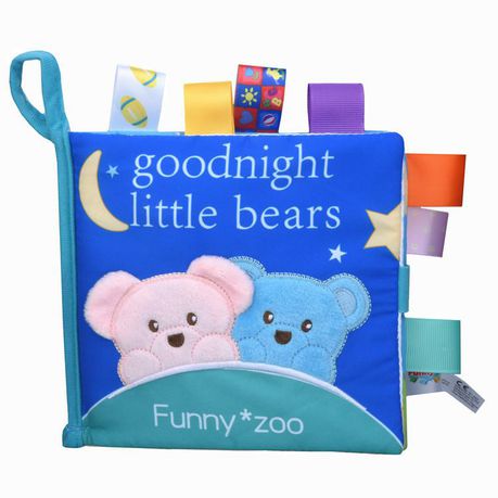 Soft Baby Label Cloth Book - Goodnight little bear