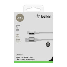 Load image into Gallery viewer, Belkin  DuraTek USB-C to USB-A Cable - 1.2m
