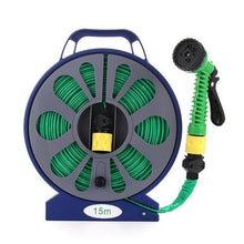 Load image into Gallery viewer, 50 Ft Lay Flat Garden hose with 7 Pattern Spray Gun -15m
