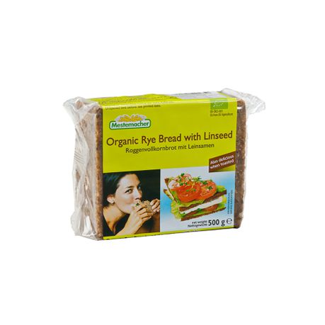 Mestemacher Organic Linseed Bread 500g (Box of 12) Buy Online in Zimbabwe thedailysale.shop
