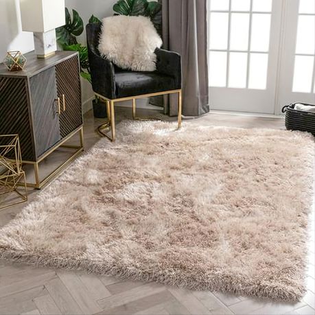 Beige Fluffy Carpet /Rug Buy Online in Zimbabwe thedailysale.shop