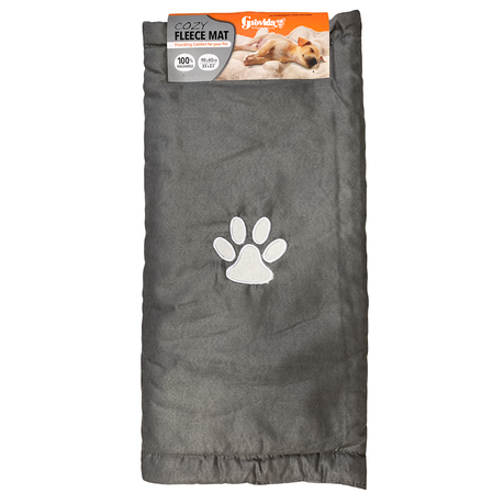 Grovida Soft Cosy Fleece Pet Paw Mat Blanket (90cm x 60cm) Grey Buy Online in Zimbabwe thedailysale.shop
