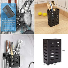 Load image into Gallery viewer, Nail Free Wall Mount Stainless Steel Cutlery Holder
