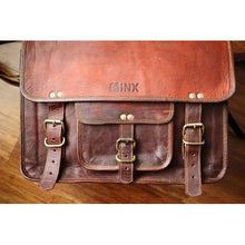 Load image into Gallery viewer, Minx - Genuine Leather Milan Laptop Bag Brown (Unisex)

