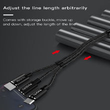 Load image into Gallery viewer, USB Cell Charger Cable Fast Charging 3 In 1
