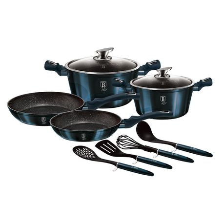 Berlinger Haus 10 Pieces Marble Coating Cookware Set - Aquamarine Edition Buy Online in Zimbabwe thedailysale.shop