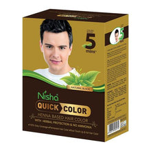 Load image into Gallery viewer, 12 sachets Nisha Quick Black Hair Color 6 x 10gm per box - Pack of 2
