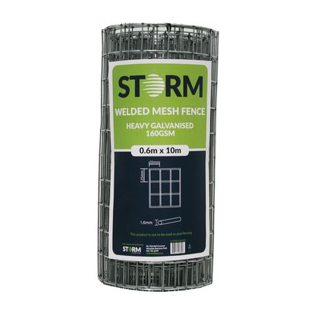 Storm Welded Mesh Fencing - 0.6m x 10m Roll - 25x25mm Aperture Buy Online in Zimbabwe thedailysale.shop