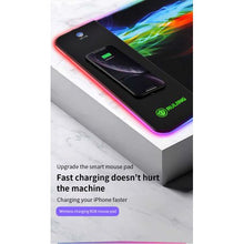 Load image into Gallery viewer, Wireless Charging Gaming Mouse Pad Large LED - Triangles
