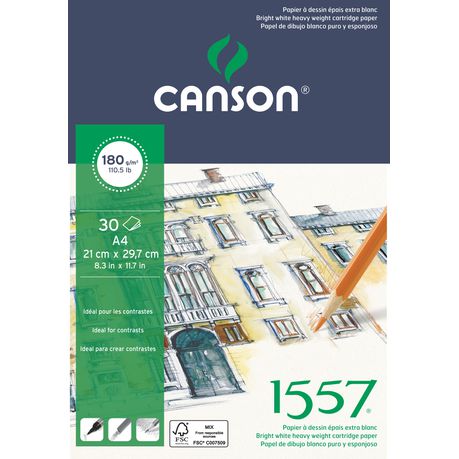 Canson 1557 Pad 30S A4 180G Buy Online in Zimbabwe thedailysale.shop