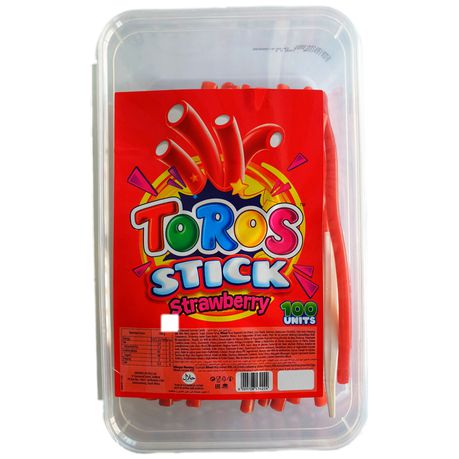 Toros - Sweet Strawberry Liquorice Sticks - (1Kg/100Pcs.)