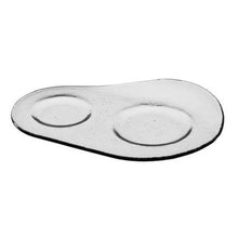 Load image into Gallery viewer, Leonardo Double Saucer for 2 Items DUO Handmade Grey Glass – Set of 6
