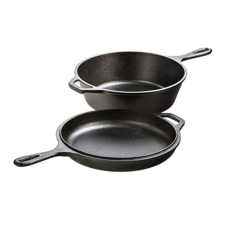 Lodge - 2.84 Litre Cast Iron Combo Cooker Buy Online in Zimbabwe thedailysale.shop