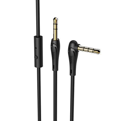 Hoco UPA15 1M 3.5mm AUX Cable with Mic - Black Buy Online in Zimbabwe thedailysale.shop