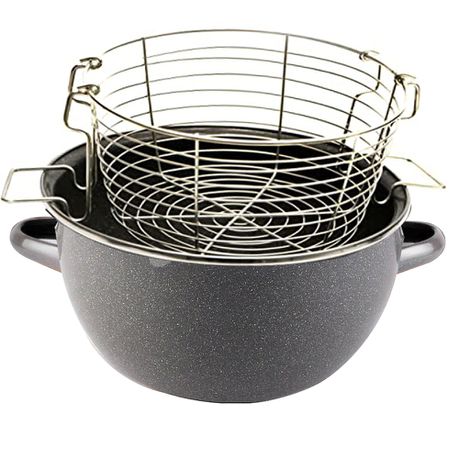 Magefesa - 24cm Enamelled Deep Fryer - Parma - Vitroceramic Cookware Buy Online in Zimbabwe thedailysale.shop
