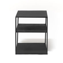 Load image into Gallery viewer, Contemporary Three Layer Black Bedside End Table
