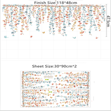 Load image into Gallery viewer, Vibrant Hanging Leaf Vines &amp; Butterflies Art Sticker for Wall Decoration
