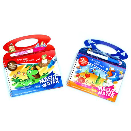 Reusable Magic Water Coloring Book Collection - Set of 2 Buy Online in Zimbabwe thedailysale.shop